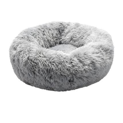 Calming Long Fur Donut Cuddler Dog Bed